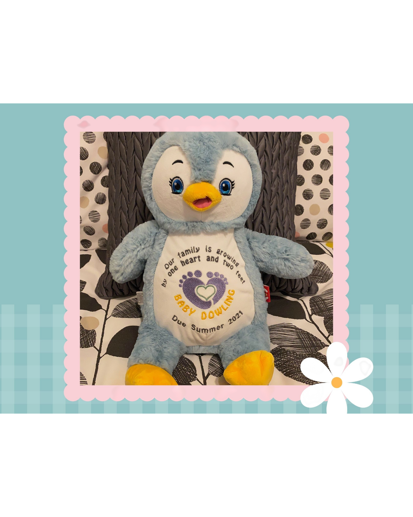 Puddles Blue Penguin | Official Cubbie Soft Toy | Personalised