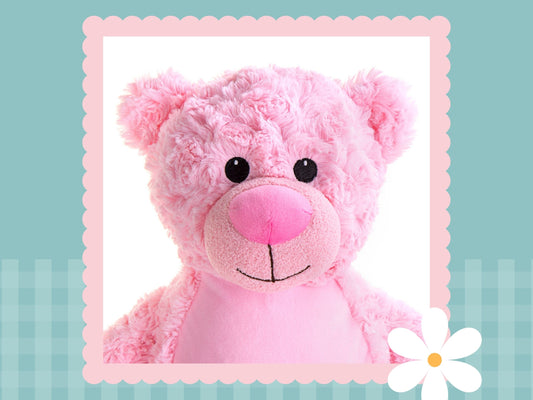 Personalised Pink Tummi Bear | Embroidered