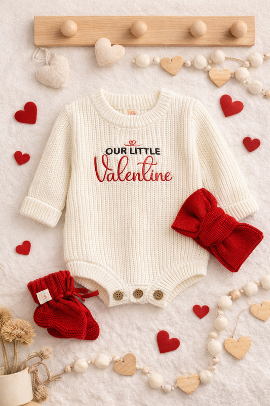 Valentines Design Organic Knit Romper (Romper Only)