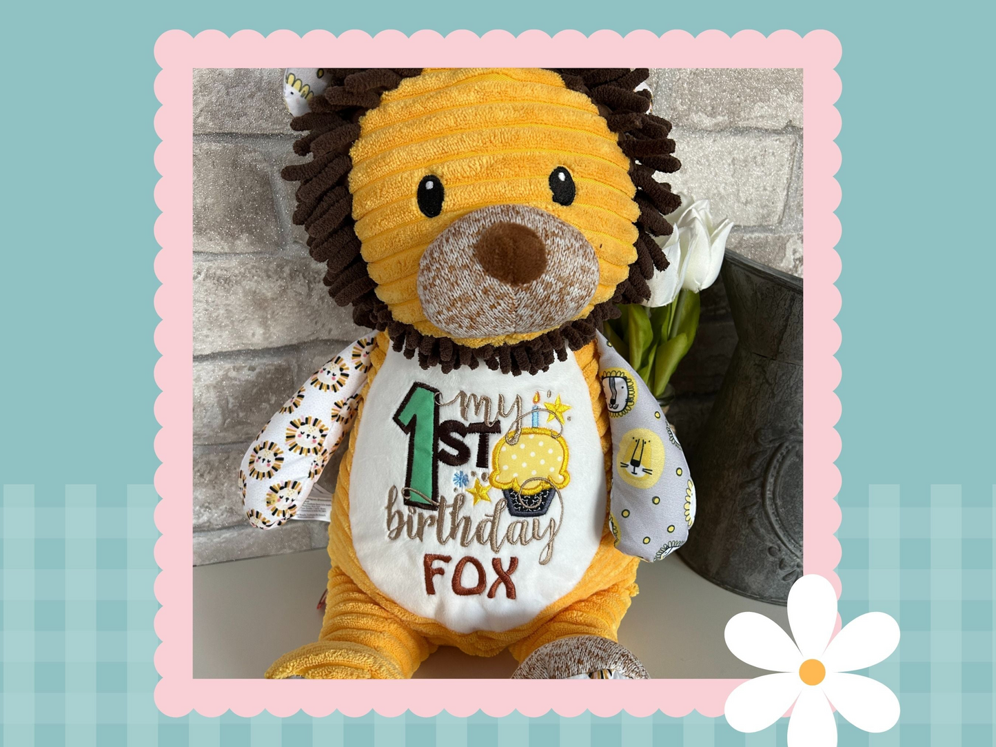Numbutu Sensory Lion | Official Cubbie Soft Toy | Personalised