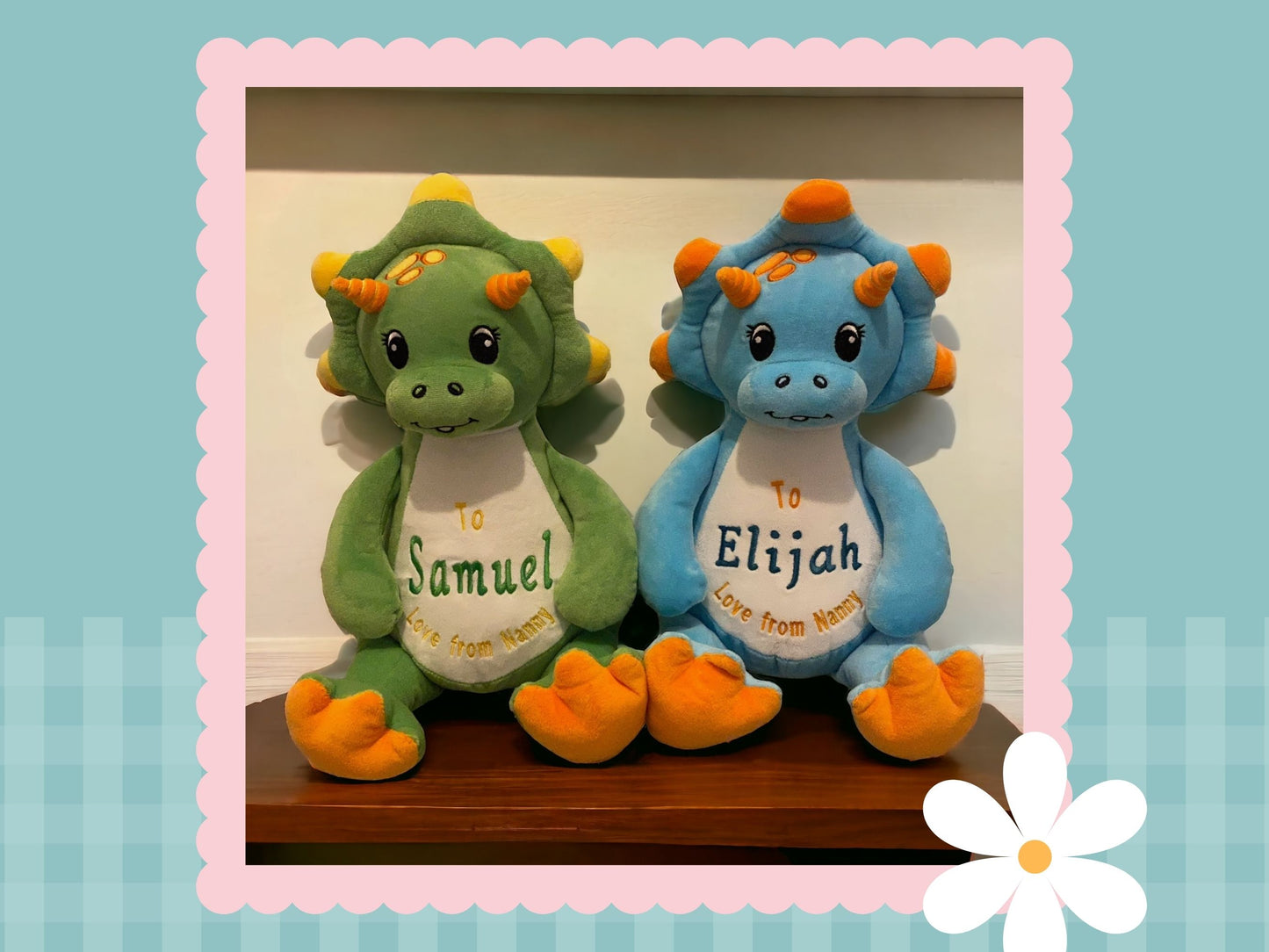 Sir Monty Green Dinosaur | Official Cubbies Soft Toy | Personalised