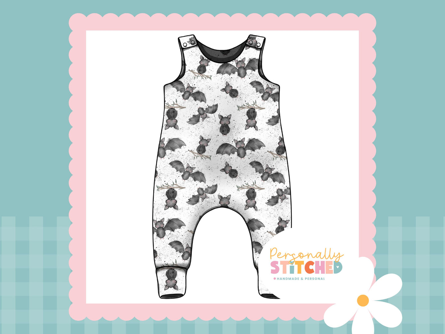 Bats Splats French Terry Romper