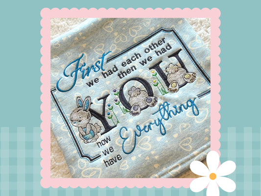 Bugsy Bunny Blanket | Embroidered