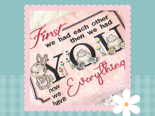 Bugsy Bunny Blanket | Embroidered