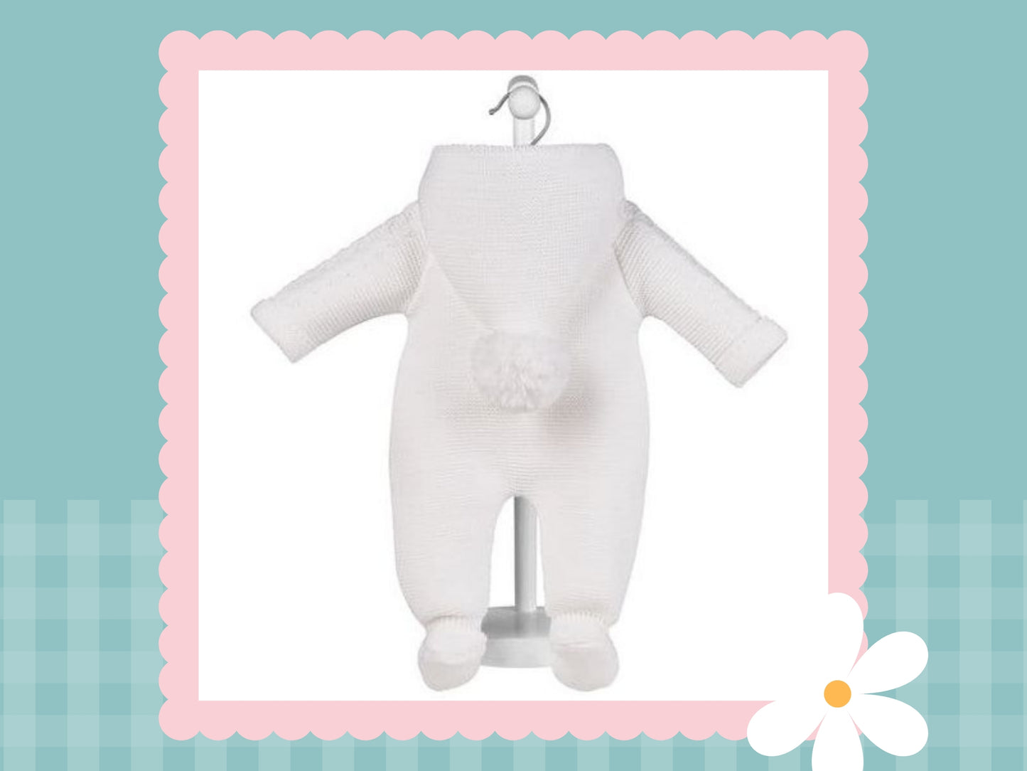 Hooded Cable Knit Pramsuit (ONLY TAUPE LEFT IN STOCK)
