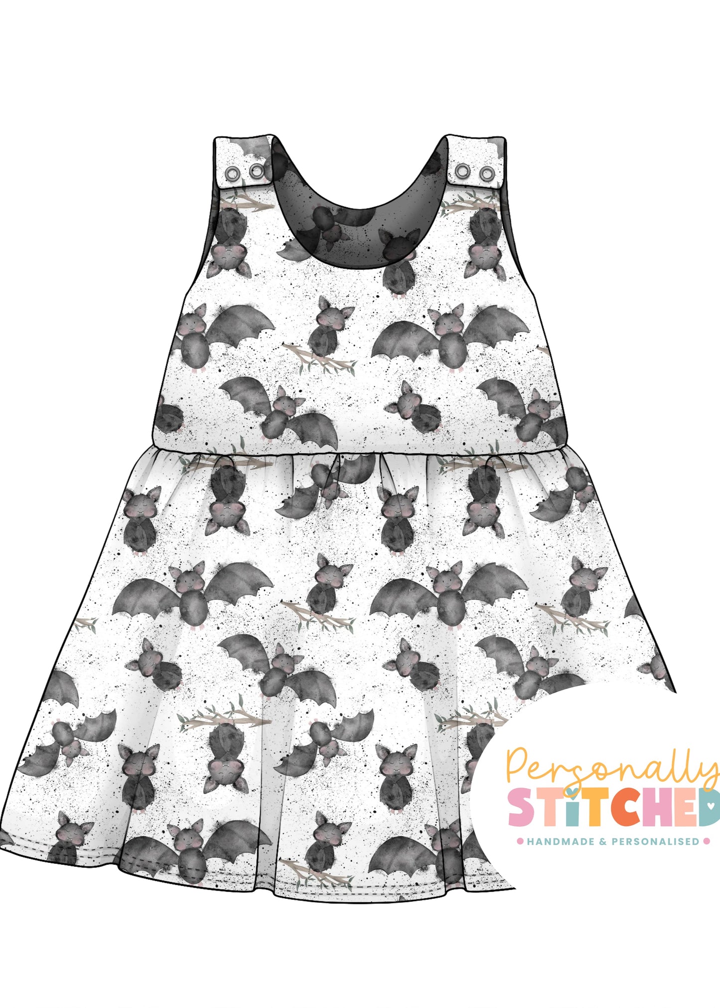 Bat Splats French Terry Blossom Dress