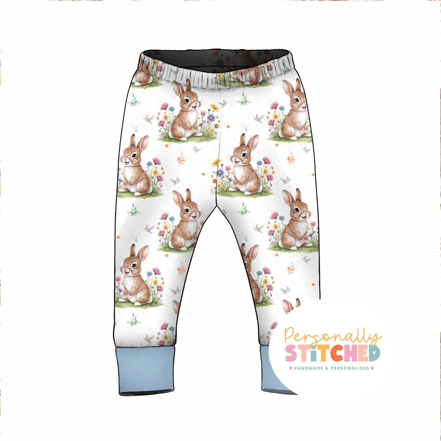 Exclusive Cutie Rabbit Organic Cotton Jersey Cuff Leggings