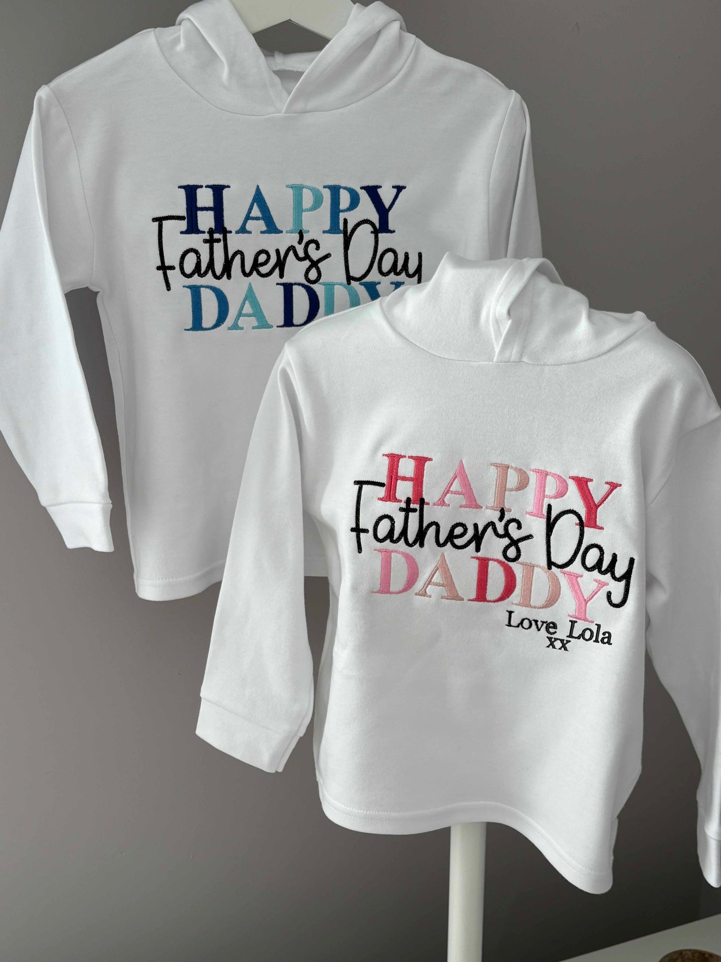 Kids Father's Day Long Sleeve Hooded T-Shirt