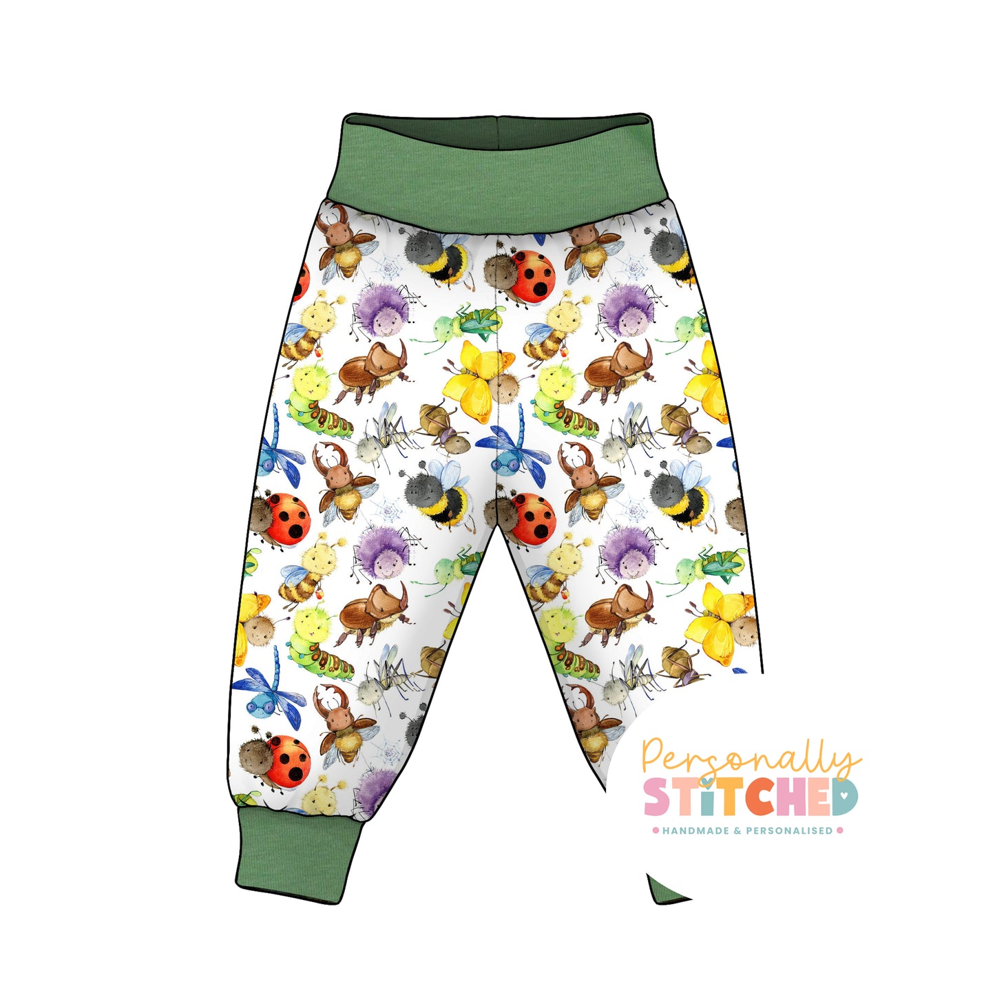 Happy Bugs Organic Cotton Jersey Relaxed Fit Pants