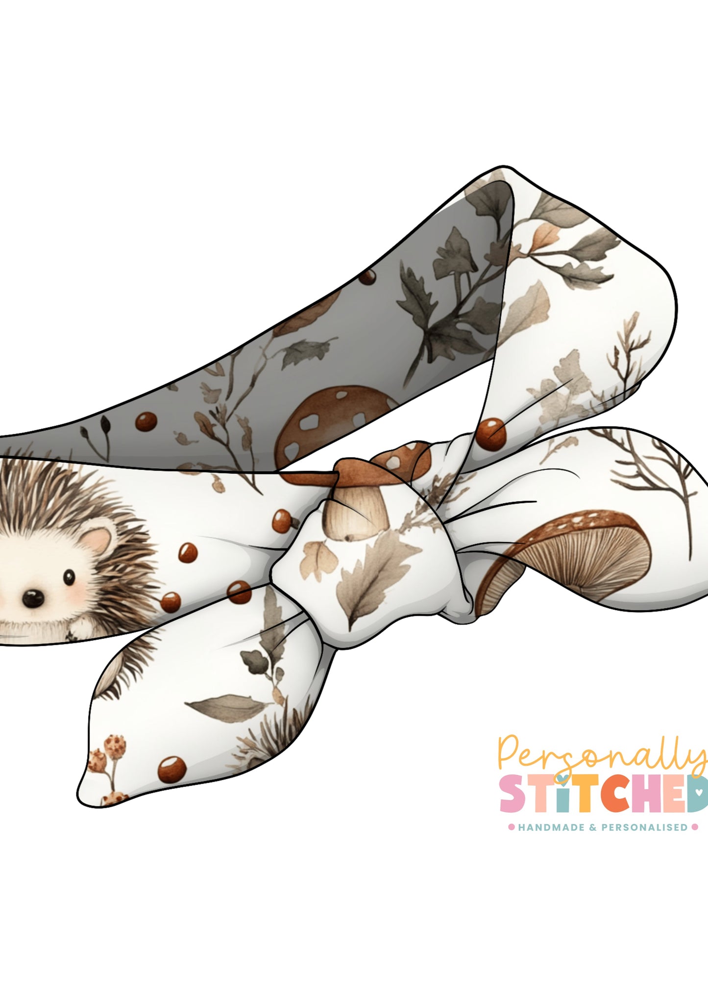 Hedgehog Print Tiny Knot Headband