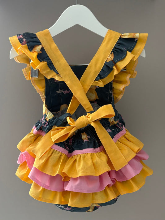 Bianca Duck Bellevue Pinafore Romper 100% Cotton