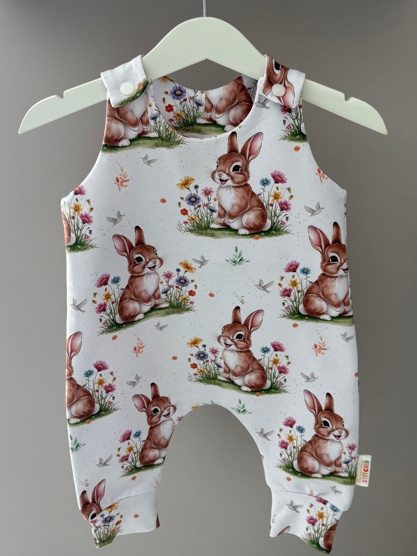 Exclusive Cutie Rabbit Organic Cotton Jersey Romper