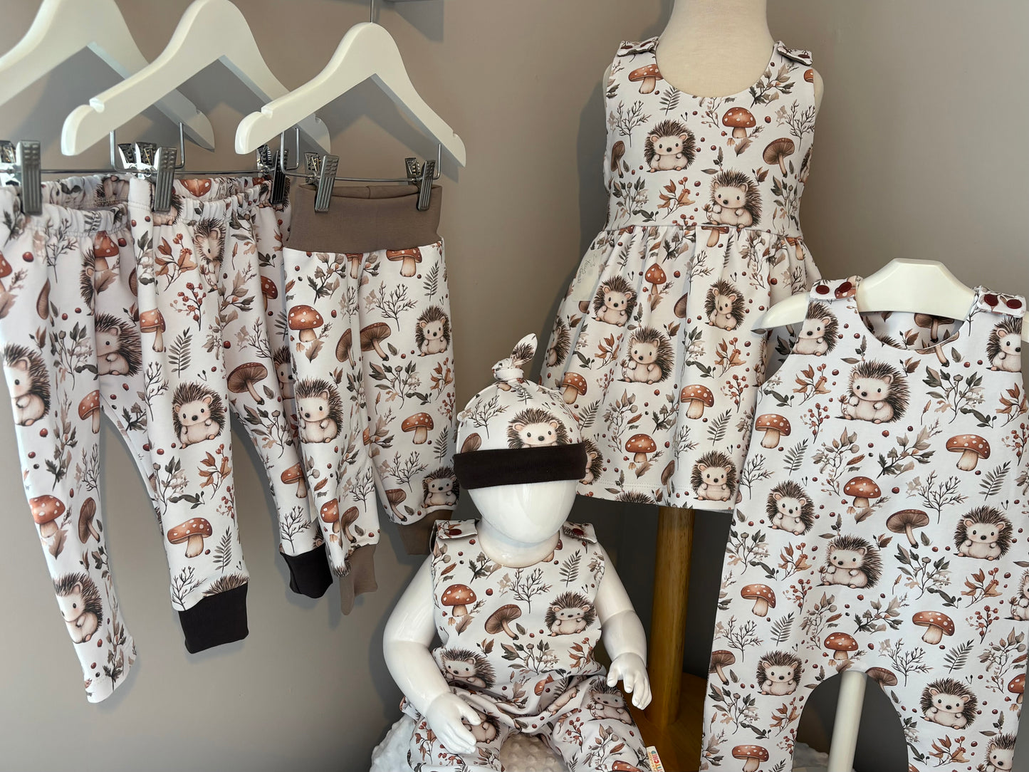 Exclusive Hedgehog Print French Terry Cuff Leggings