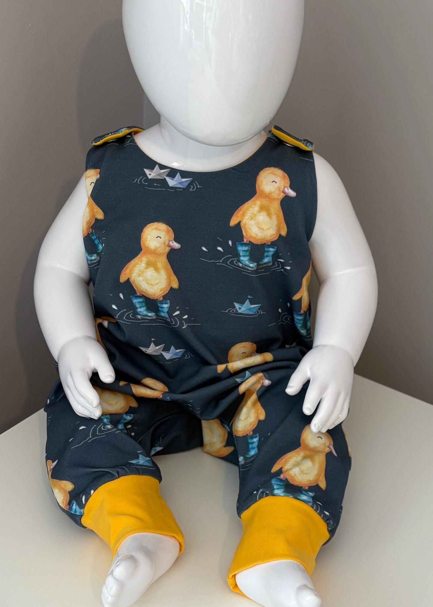 Buddy Duck Organic Cotton Jersey Dungaree Romper