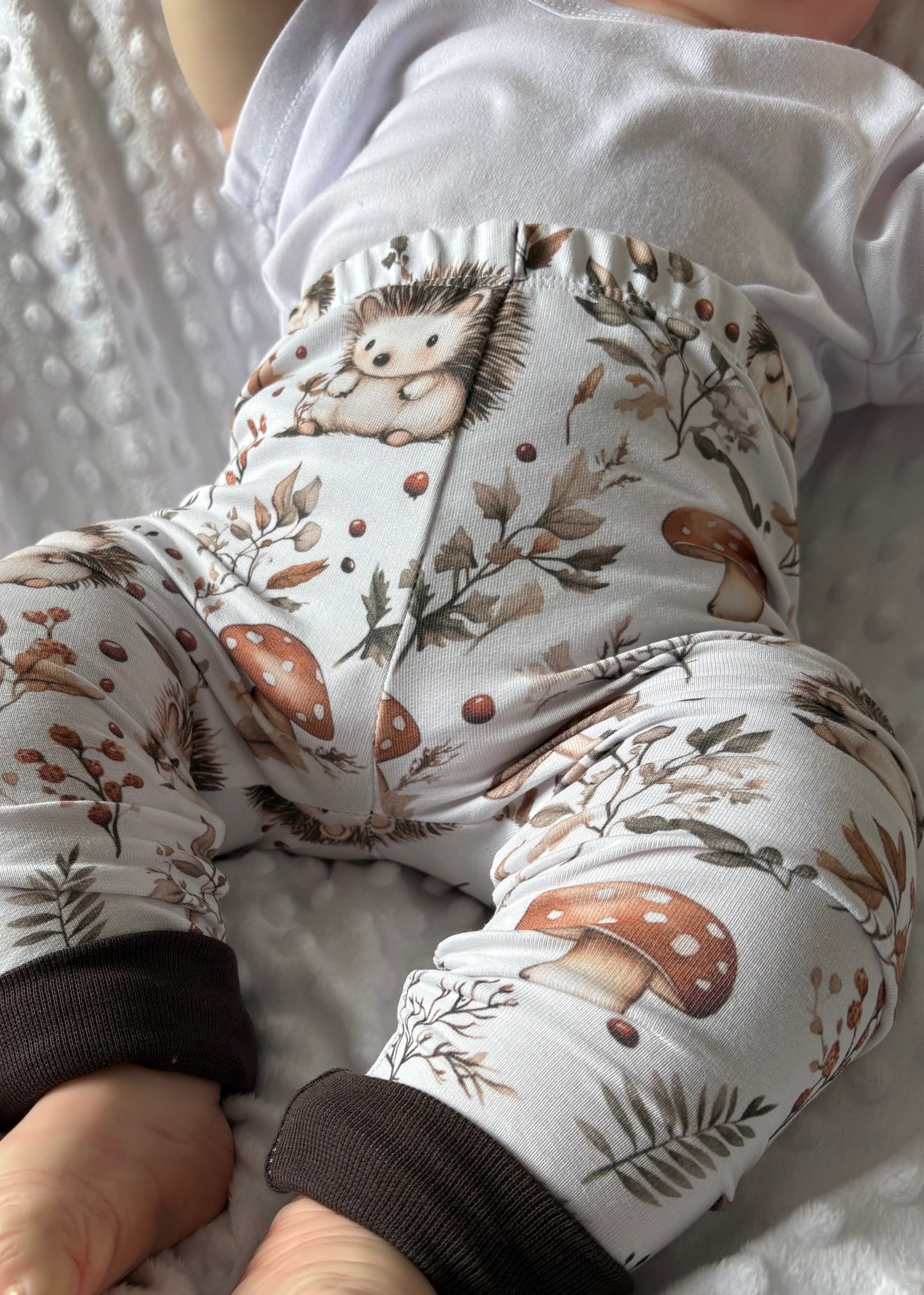 Exclusive Hedgehog Print French Terry Cuff Leggings