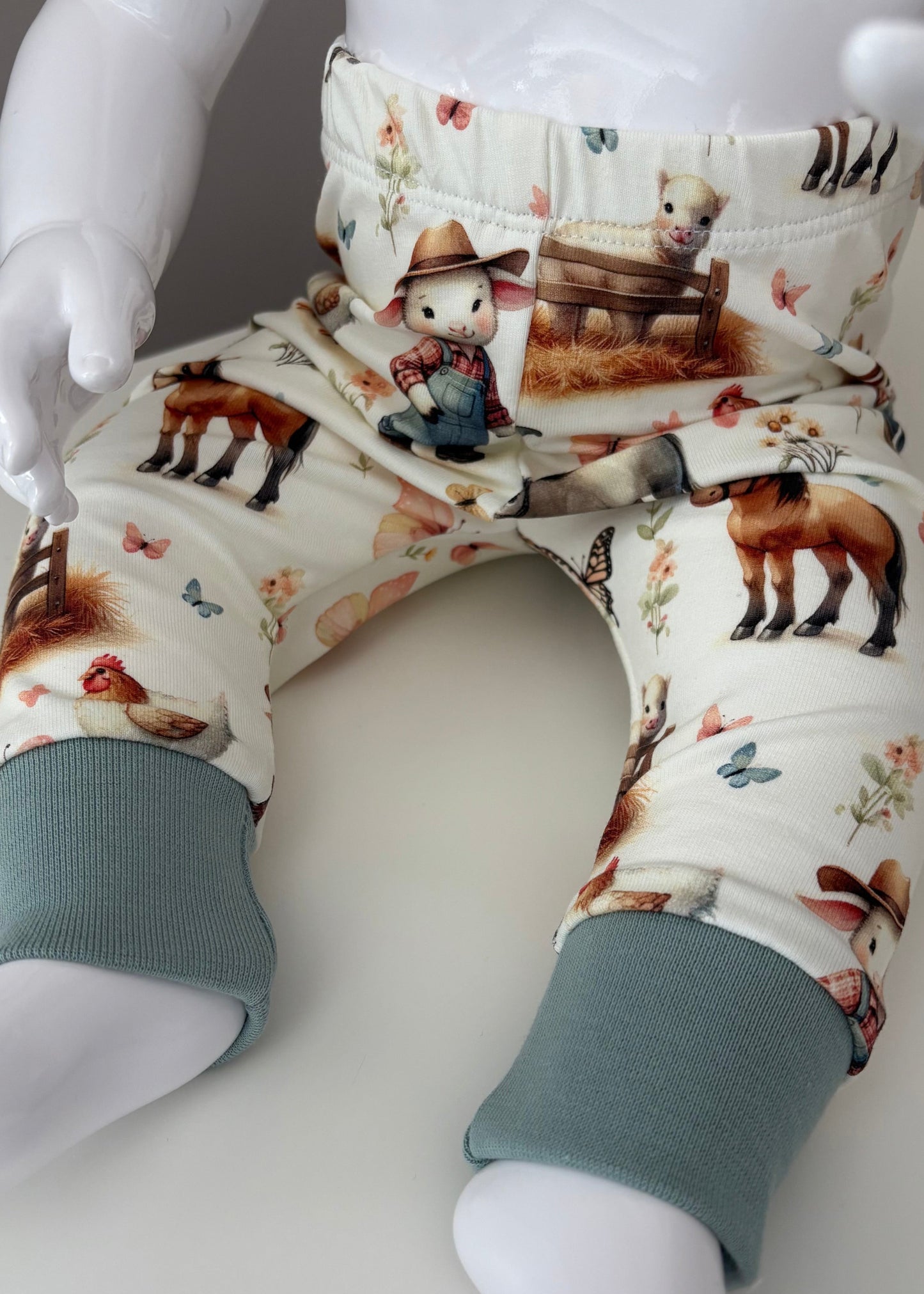 On The Farm Print Organic Jersey Cuff Leggings