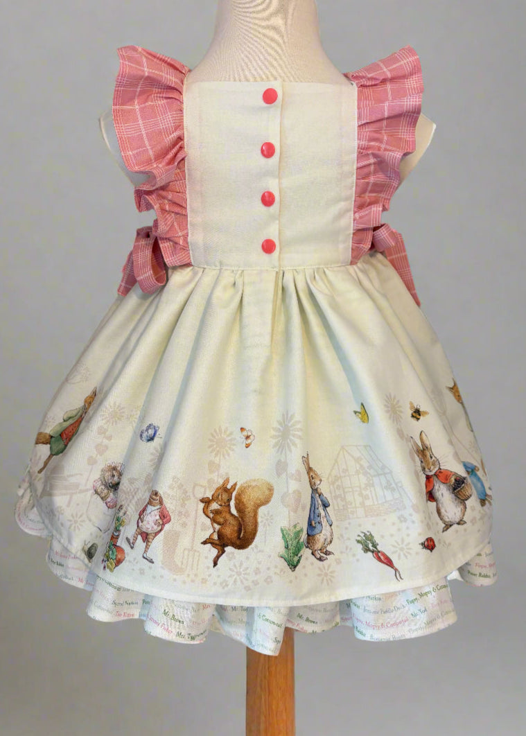 Peter rabbit frill dress back view