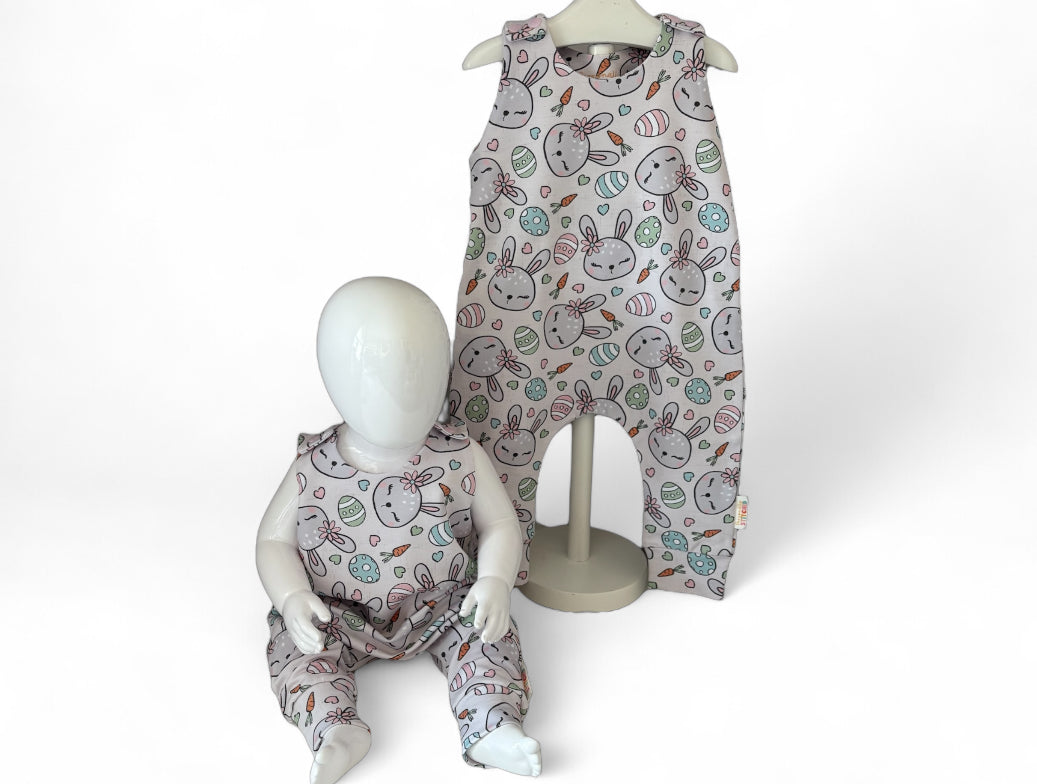 MISS Bunny Print French Terry Romper