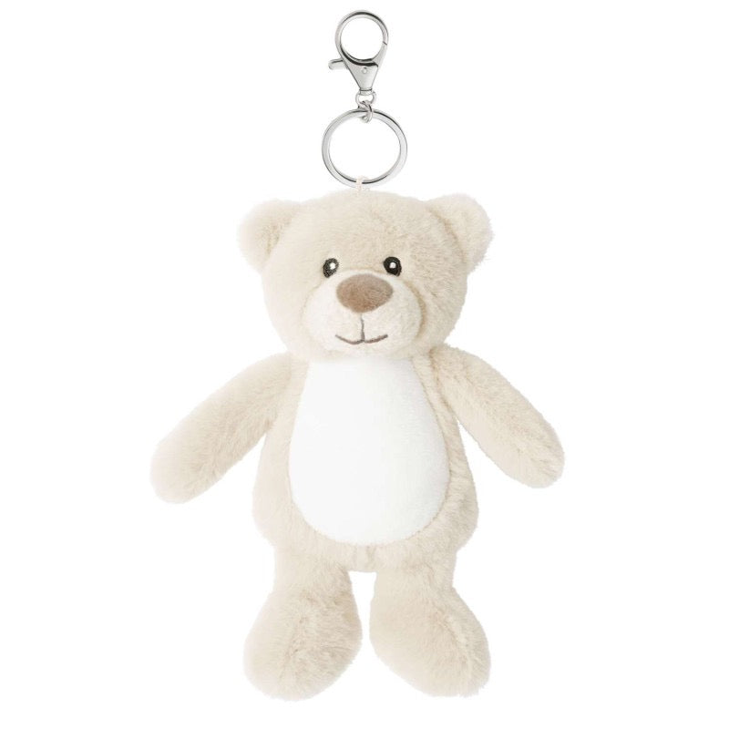 Personalised Plush Bear & Bunny Keyring | Custom Name Bag Charm | Teddy Backpack Charm | Gift for Kids & Adults