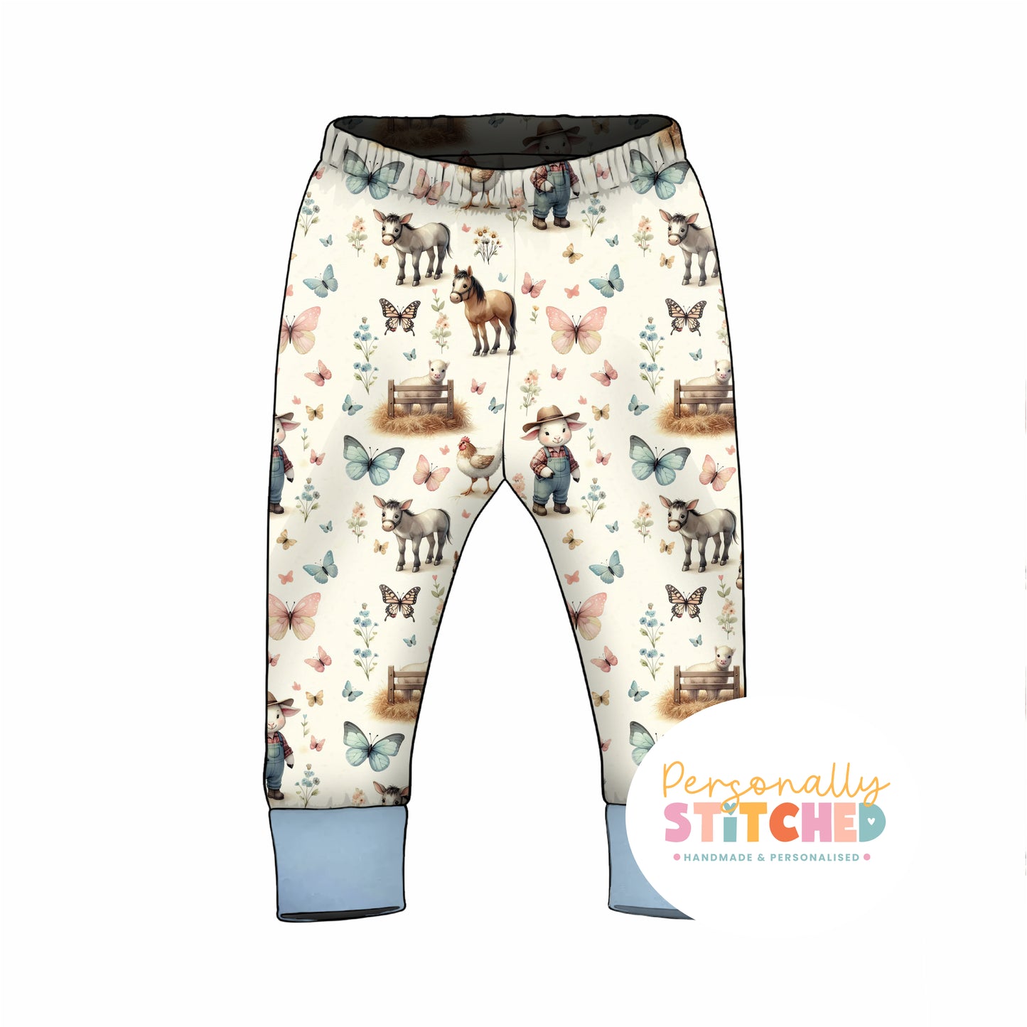 On The Farm Print Organic Jersey Cuff Leggings