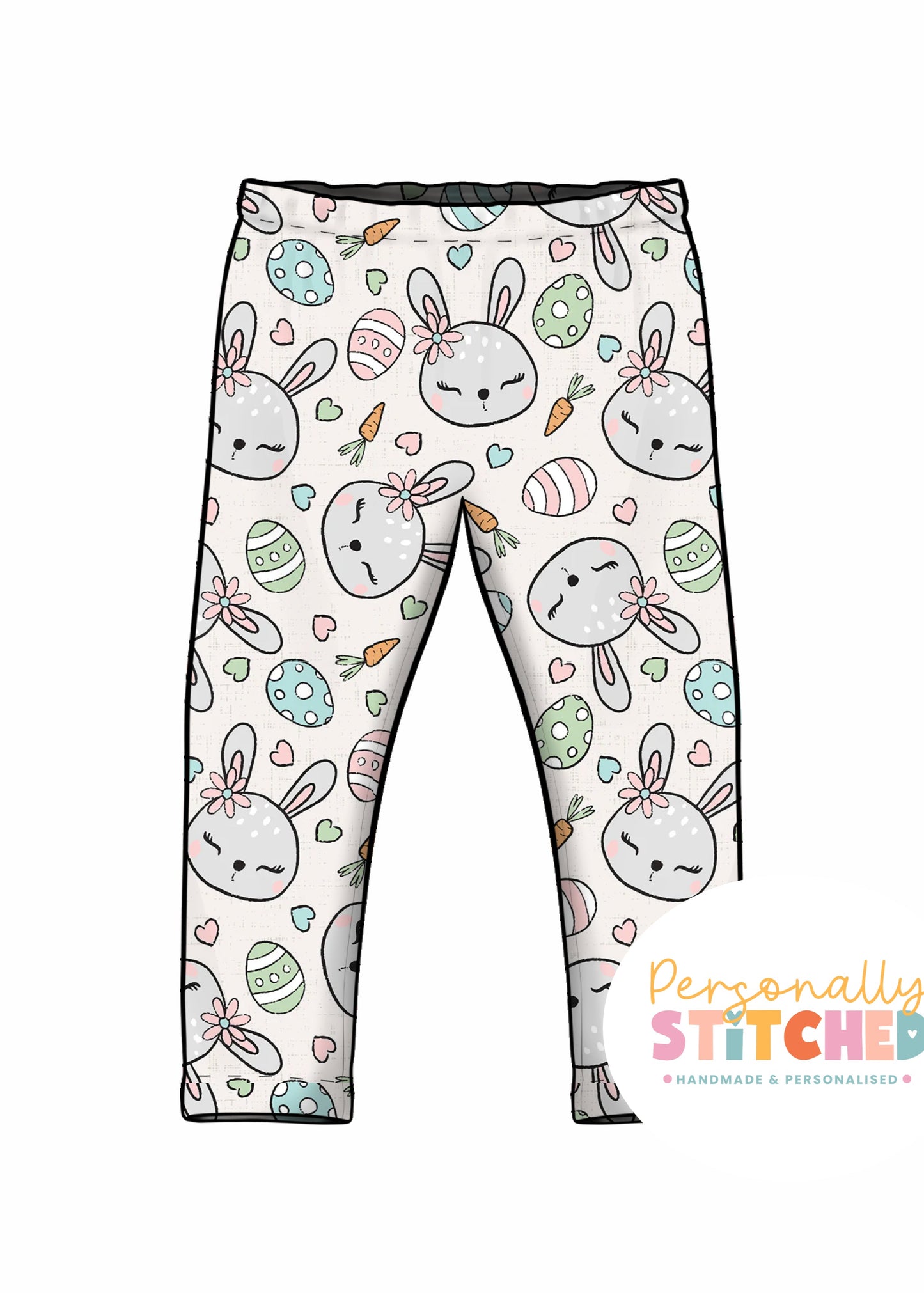 MISS Bunny Print French Terry Classic Leggings