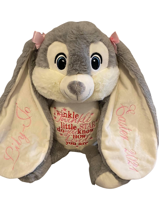Personalised Easter Teddy | Hidey Boo Bunny | Embroidered