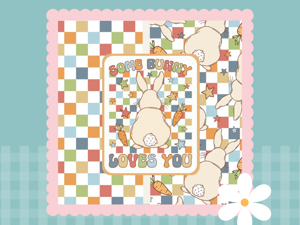 Some Bunny Loves You Muted Checks