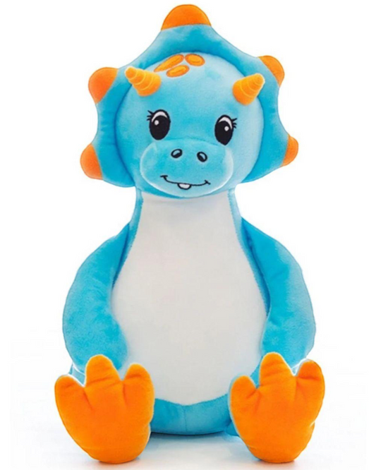 Sir Monty Blue Dinosaur | Official Cubbie Soft Toy | Personalised