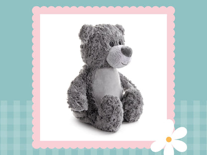 Personalised Grey Tummi Bear | Embroidered