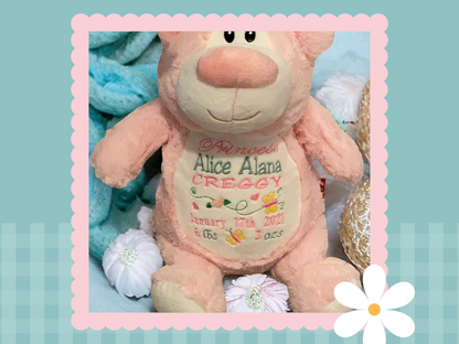 Pink Cubbyford | Official Cubbie Soft Toy | Personalised