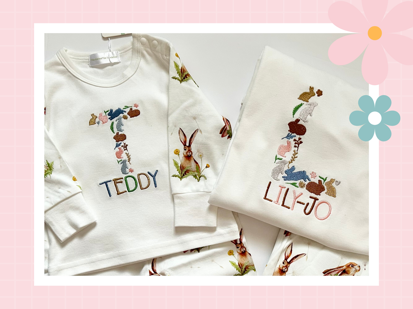 Hare & The Dandelion Personalised Lounge Set (Baby & Kids)