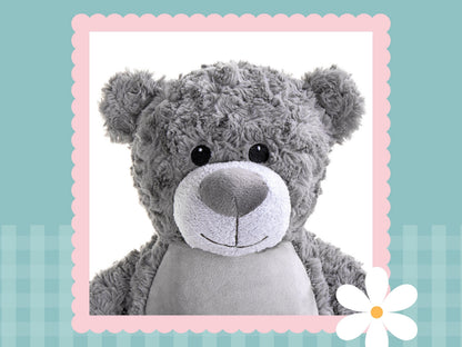 Personalised Grey Tummi Bear | Embroidered