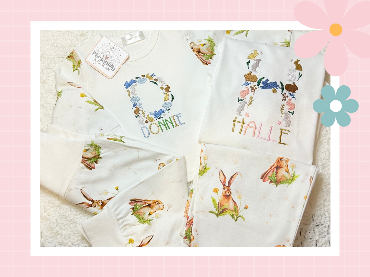 Hare & The Dandelion Personalised Lounge Set (Baby & Kids)