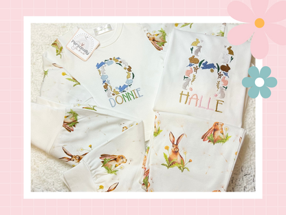 Personalised Hare & The Dandelion Lounge Set | Embroidered