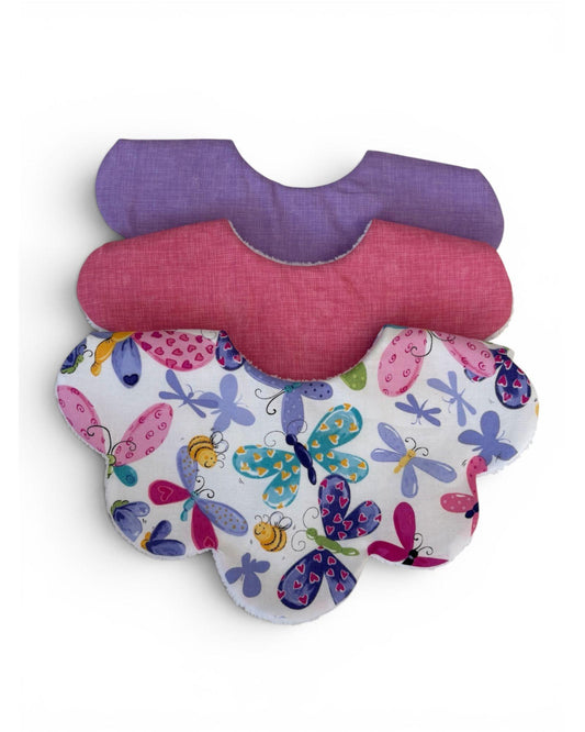 The Butterfly Scallop Bib — Summer Butterflies Collection