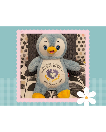 Puddles Blue Penguin | Official Cubbie Soft Toy | Personalised