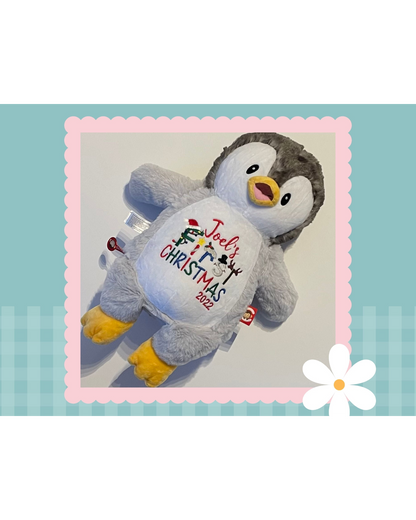 Bingle Grey Penguin | Official Cubbie Soft Toy | Personalised