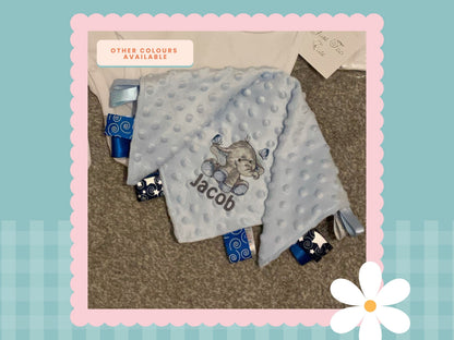 Embroidered Taggie comforters | Personalised