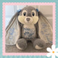 'Harvey' Grey Personalised Bunny