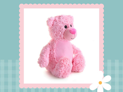 Personalised Pink Tummi Bear | Embroidered