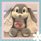 'Harvey' Grey Personalised Bunny