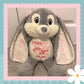 'Harvey' Grey Personalised Bunny