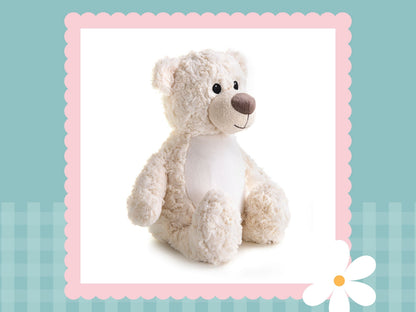 Personalised Cream Tummi Bear | Embroidered