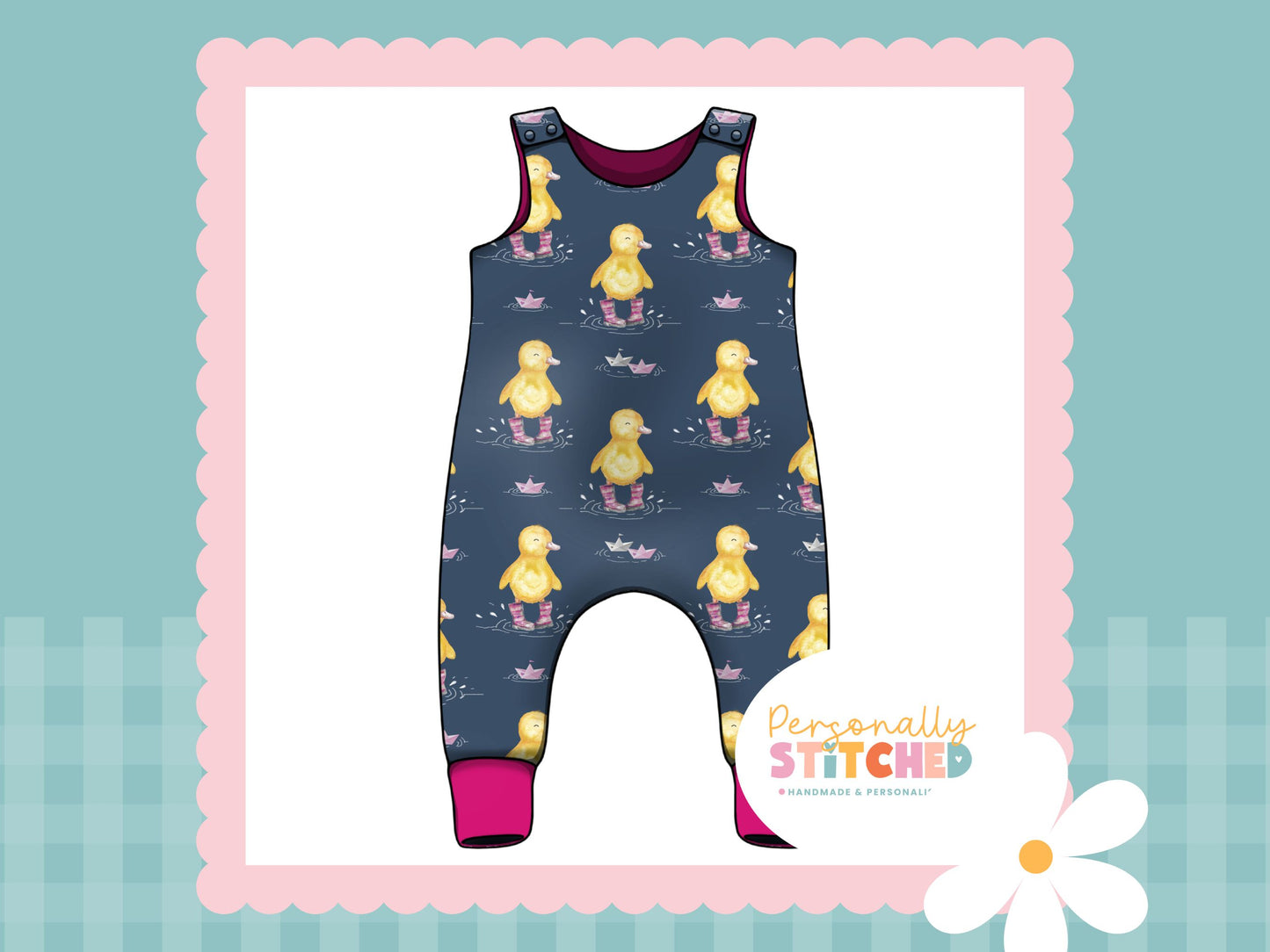 Bianca Duck French Terry Romper (Handmade To Order)