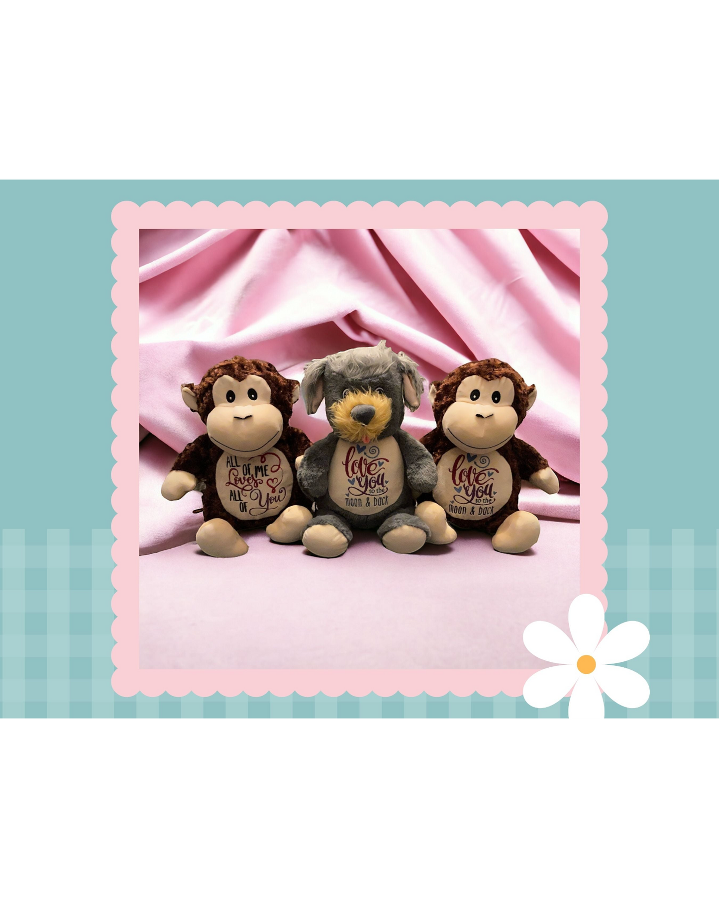 Huggles Brown Monkey | Official Cubbie Soft Toy | Personalised