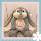 'Harvey' Grey Personalised Bunny