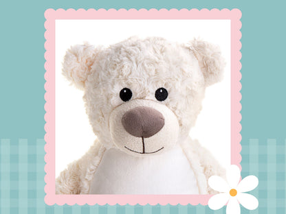 Personalised Cream Tummi Bear | Embroidered