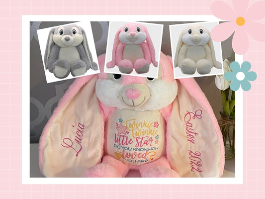 'Charlotte' Cream Personalised Bunny