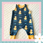 Handmade Buddy Duck Print Playful Romper