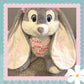 'Harvey' Grey Personalised Bunny